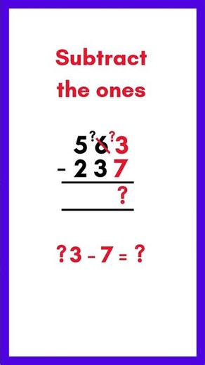 Solve 3 Digit Subtraction - column subtraction with regrouping #primarymathematics #subtracting