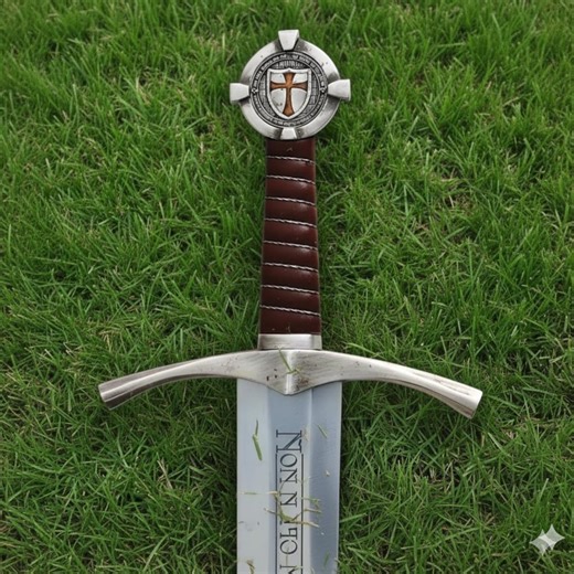 Faithkeeper - Handmade Knights Templar Accolade Sword With Scabbard | Medieval Replica Collectible Sword - Etsy Canada