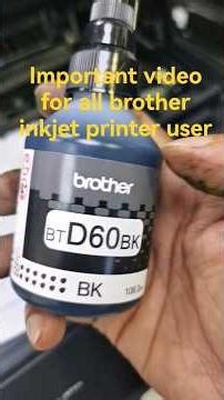 Important video for all brother inkjet printer user
