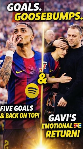 GOALS. EMOTION. HISTORY. 🔥 Barcelona’s 5-Goal Night & Gavi’s Emotional Return 💙❤️