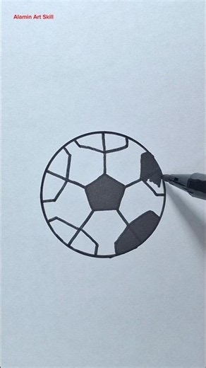 How to Draw a Perfect Football ⚽ | Easy Drawing Tutorial #shorts #footballdrawing #art #drawing