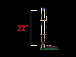 I built an automatic Lego elevator using a Lego motor