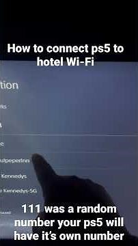 How to connect PS5 to hotel wifi