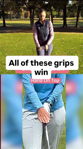 comment TEST for a free grip test there isn’t one correct grip. there are five. hand on top 👉 jim furyk (1.0) slightly on top 👉 rory mcilroy (1.5) on the side 👉 nelly korda (2.0) slightly under 👉 jon rahm (2.5) underneath 👉 zach johnson (3.0) watch where the crease points. that tells you everything. don’t copy swings. match your grip. comment TEST to find yours.
