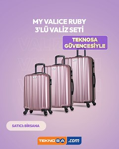 145K views · 589 reactions | My Valice Ruby 3'lü Valiz Seti tüm seyahat maceralarına eşlik etmeye hazır! ⛱️️ Daha fazla ürün seçeneği için Teknosa.com’u ziyaret etmeyi unutmayın ‍ | Teknosa | Facebook