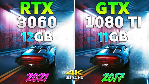 RTX 3060 vs GTX 1080 Ti - Test in 10 games in 4K