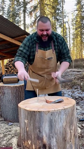 This Guy Literally HAMMERS Everything to the Beat! 😂🔥