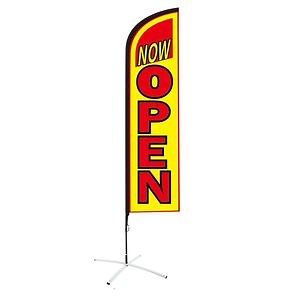 [Hot Item] Outdoor Single Double Sided Print Teardrop Flags and Beach Feather Flag