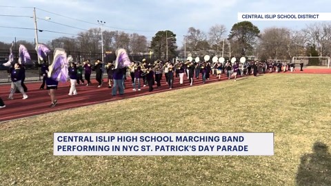 Long Island high school marching bands take part in NYC St. Patrick’s Day parade