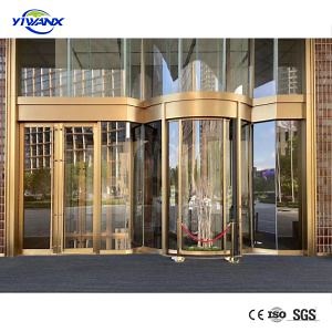 [Hot Item] Automatic Revolving Door, with Dorma Sliding Door Wing, Aluminum Frame Stainless Steel Cladding