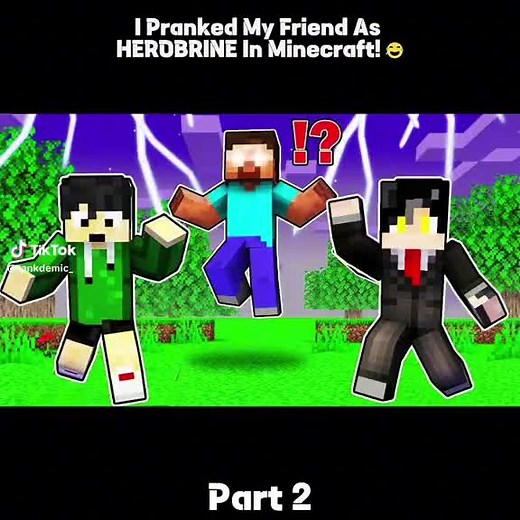 Pranking My Friend as Herobrine in Minecraft