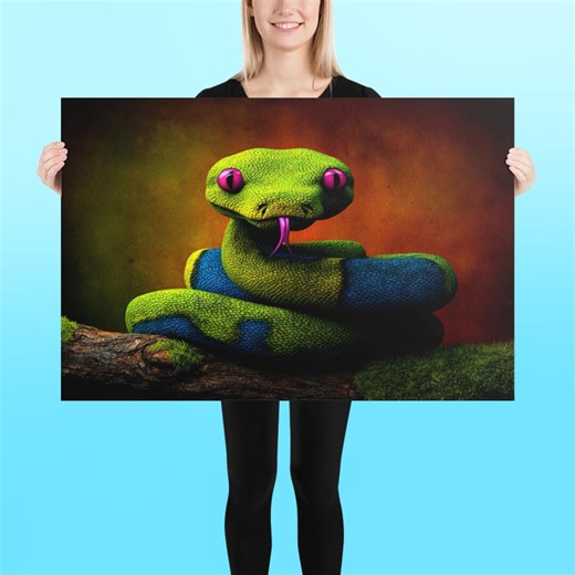 Slinker-scale, Python, Wall Art, Poster - 10x10 / 16x16 / 18x18 / 24x36 - Etsy