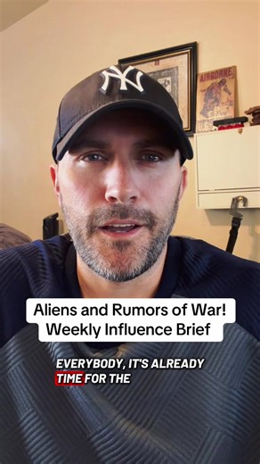 Everyone’s talking about aliens and rumors of war with Iran this week, but the real signal is what’s getting buried underneath the noise. When big spectacle stories explode all at once, it’s worth asking what conversations quietly disappear from the timeline. Slow down, zoom out, and watch the patterns, not just the headlines. #WeeklyInfluenceBrief #SignalVsNoise #InfluenceOps #MediaLiteracy #Psyop