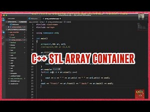 C++ STL Array Container | Software Coding Tutorials Channel
