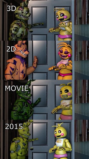 FNaF 2 Movie Afton Family Be Like: 2D vs 3D vs 2015 vs MOVIE