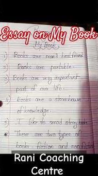 My Book Essay #essay #paragraph #mybook #english #education #viralshorts