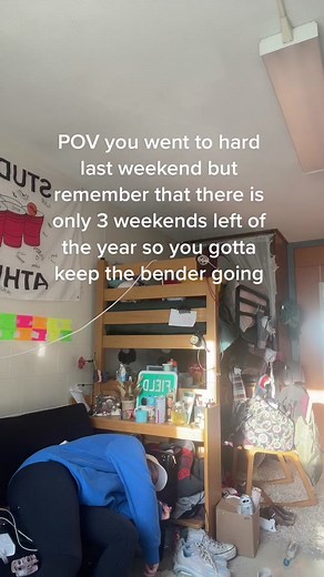 The messy room says enough