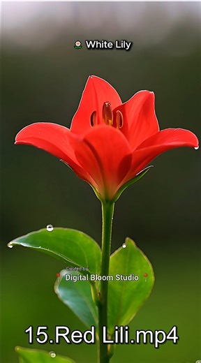 "Red Lily" This flower bloom was created using AI. Want to know how this blooming process was generated? The full step-by-step prompt is available in the comments 👇 📍 Digital Bloom Studio 📍 #flower #bloom #timelapse #AIBloom #ElegantArtisticFlowers | Digital Bloom Studio