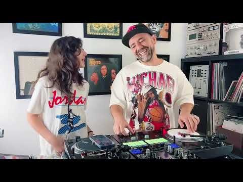 Scratch battle with Dad on Reloop RP-7 turntables 🎚️🔥 ‪@iamdjshock‬ #reloop #relooprp7 #rp7 #dj