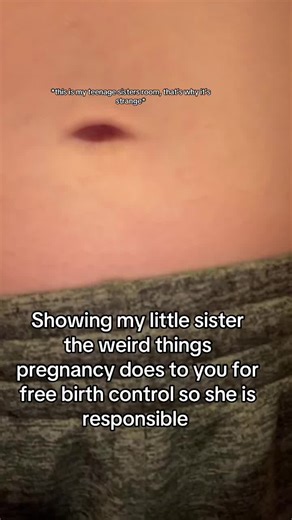 Flash back because i wasn’t expecting my belly button do to that. It got worse as i got bigger 🤣 #ranchwife #ranchmom #cowkids #montana #fyp