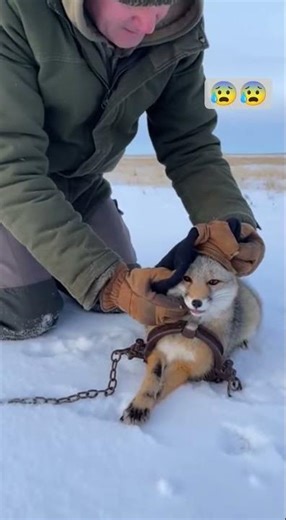 😰😰Baby Fox Trapped in Iron Snare Rescued Just in Time 🦊⛓️ Emotional Rescue ❤️