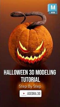 HALLOWEEN 3D MODELING in Maya 2025 🎃 | Step by Step Pumpkin Tutorial #halloween