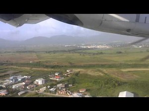4K UHD POS Caribbean Airlines ATR 72-600 Landing Piarco Airport Port of Spain Trinidad