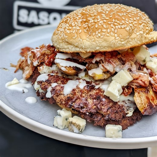 Kitchen Sink Burger | GrillinFools.com