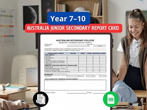 Australia Junior Secondary Report Card Template – Editable Excel & DOCX (year 7-10) - Etsy Canada
