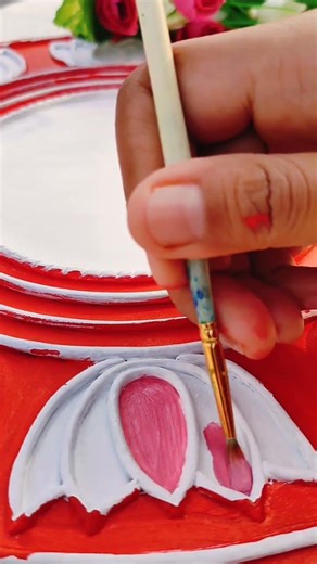 Lippan art colouring process – satisfying part 😍 #shorts #lippanartwork #clayart #ytshorts