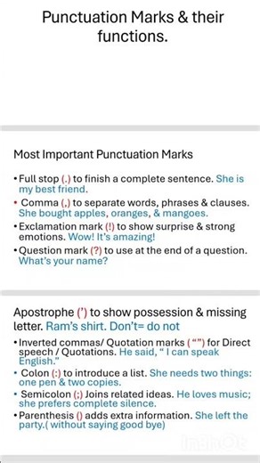How to use correct Punctuation Marks in English?