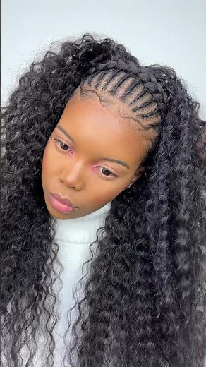 How to create a braided quick weave on short natural hair.