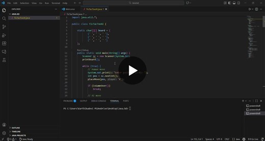 #internship #secondtask #tictactoeai #artificialintelligence #problemsolving #codsoft | KARTHIKADEVI M