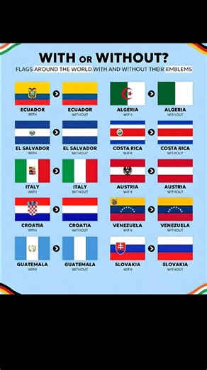 With or Without Emblems? 🌍 Flags Compared | Part 3