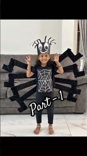 Spider costume DIY for kids #halloween #spider #halloweencostume #fancydresscompetition #spiderman