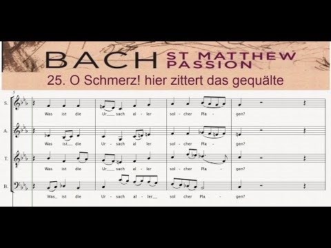25. (19) O Schmerz! hier zittert das gequälte 🎵 St Matthew Passion, J.S. Bach - Choir 2 | SATB