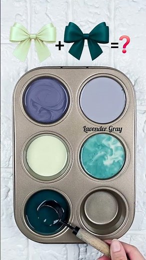 Secret Color Mixing Magic✨ Blue Green Palette Transformation | Satisfying Paint Blend #colorpalette