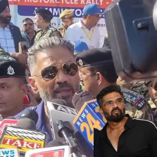 1.8K views · 39 reactions | Bollywood Star Suniel Shetty Shines at Jammu Marathon! ‍♂️ Thousands Join the Run for Fitness & Unity . #SunielShetty #JammuMarathon #FitnessForAll #RunForUnity #BollywoodInJammu #HealthyIndia #JammuEvents #InspiringIndia | Pragya Media Network | Facebook