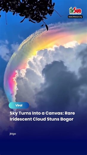 Sky Turns Into a Canvas: Rare Iridescent Cloud Stuns Bogor