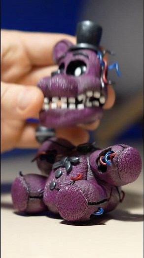 Assembling Shadow Freddy plush sculpture | FNAF clay art