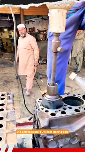 DIY Engine Rebuild Cylinder Honing Tips #shorts #mechanic #automobile
