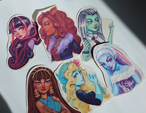 Monster Girls Stickers (glitter) - Etsy
