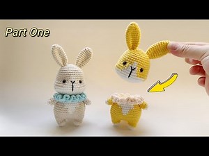 Part One｜How to Crochet the Magnet Rabbit｜Amigurumi Rabbit Crochet Tutorial｜Animal Keychain Crochet