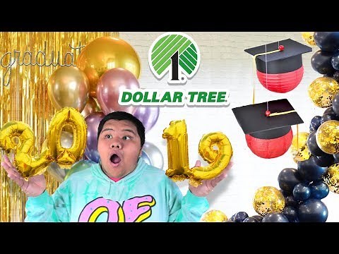 DIY DOLLAR TREE GRADUATION PARTY DECOR !!! HOW TO MAKE DOLLAR TREE GRADUATION DECOR! BALLOON GARLAND