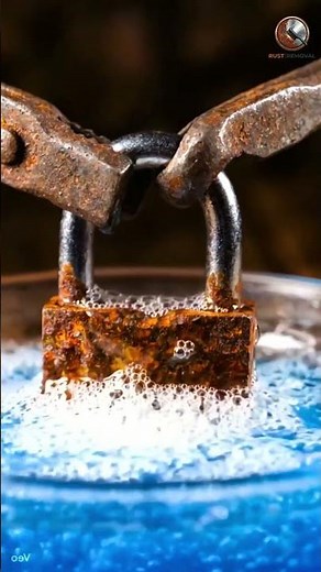 Electrolysis Rust Removal 🔥| Watch This Padlock Transform! #satisfying #restoration #lock #diy
