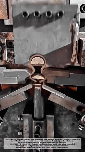 Automatic Wire Forming Machine Making Metal Hooks! #shorts