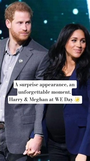 A sweet throwback to Meghan's surprise WE Day appearance with Prince Harry 🤍 #MeghanSussex #WEDay