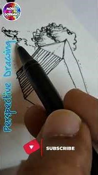 How To Draw Log Cabin | Perspective Drawing | 2 Point Perspective | Rough Sketch | Moses Godinho