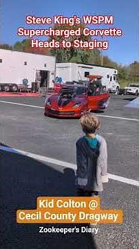 NHRA PRO MOD Drag Racing Steve King Supercharged Corvette Pits Cecil County Dragway w Kid Colton