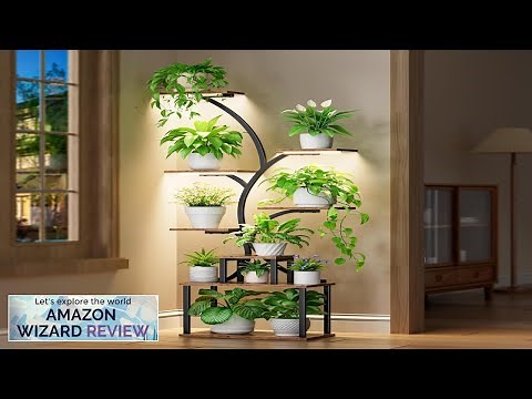 POZILAN Plant Stand Indoor with Grow Light 8-Tiered Tall Plant Stands Review